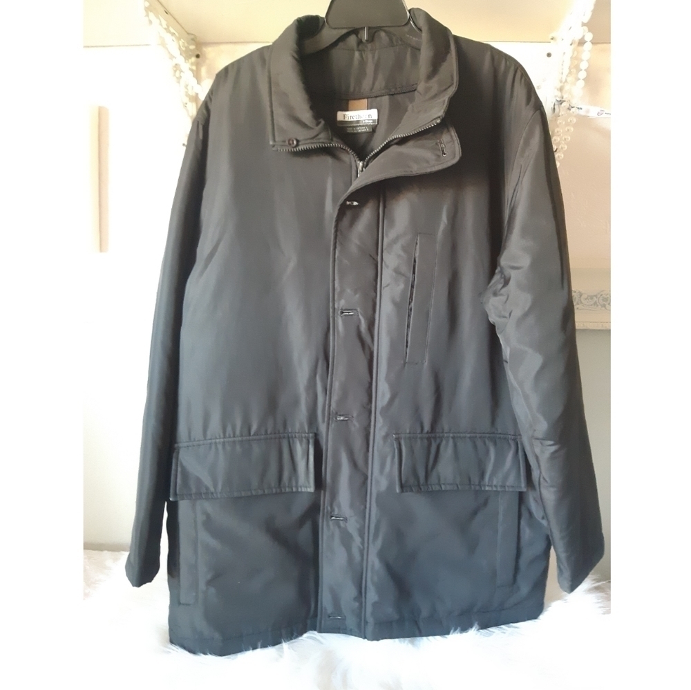 Men's Black Jacket & Coat - Unbranded Classic Quilted Coat